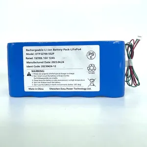 Aanpasbare 32700 3.2V Lithium Ion Li-Ion Batterij Packs Dtp Lfp 32700-5S 2P 16V 12ah 192wh Lifepo4 Batterij Pack Met Bms