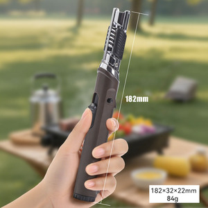 Windproof ngọn lửa màu xanh ngọn đuốc nhẹ hơn có thể điều chỉnh xoay máy bay phản lực ngọn lửa bơm lại dài bút nhẹ hơn - Product Image 3