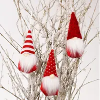 2022 نافيداد أفخم عيد الميلاد سانتا محبوك أفخم شجرة عيد الميلاد حلية تعليق قلادة مجهولي الهوية دمية رائعة السنة الجديدة ديكور المنزل