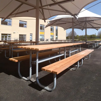 Vente directe d'usine Ensemble de table et de chaises de pique-nique pour l'extérieur avec banc et tables Table de pique-nique d'extérieur avec banc