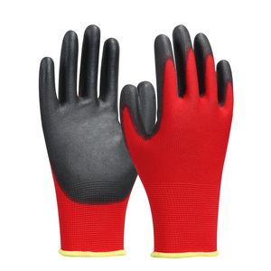 XINGYU Guantes Recubiertos de <span class=keywords><strong>PU</strong></span> <span class=keywords><strong>Pu</strong></span> Palm Fit Gloves13 Calibre Poliéster Tejido <span class=keywords><strong>Pu</strong></span> Guantes de Seguridad Antideslizante Color Rojo Guantes de Trabajo de Seguridad - Product Image 1
