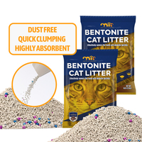Litière pour chat en bentonite ultra agglomérante, sans poussière, anti-odeur, avec emballage personnalisé et logo, vente directe usine