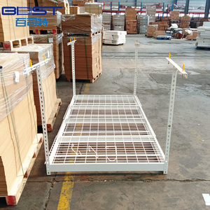 4x4 4x8 헤비 듀티 조정 가능한 오버 헤드 차고 보관 랙 헤비 듀티 천장 랙 스태킹 랙 선반 차고 사용 - Product Image 2