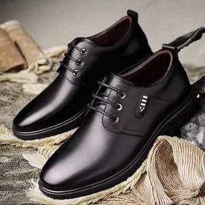 Chaussures plates décontractées confortables pour hommes 2026, en cuir respirant, à bout pointu, style Richelieu, pour mariage et saison printanière - Product Image 1