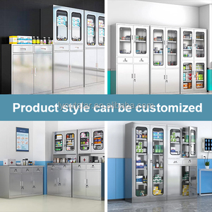 Hiện đại 201 thép không gỉ bệnh viện đồ nội thất nha khoa phẫu thuật Tủ 2 ngăn kéo chất lượng y tế kim loại tủ thuốc nhà máy - Product Image 3