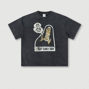 Caliente OEM logotipo personalizado de los hombres de alta calidad 270 gramos de algodón Vintage camisetas Casual suelta calle personalizada Camisetas cuello redondo de manga corta - Product Image 1