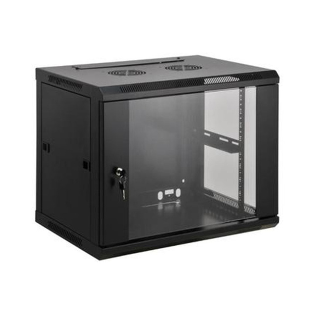 HJ 19 Inch 4U 9U 12U 42U Wall Mounted Data Center Server Rack Network Cabinet with Tempered Glass Door