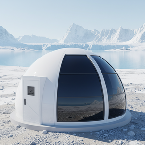 Casa Domo Prefabricada Aislada con Panel Sándwich Resistente a Huracanes e Impermeable, con Baño, para Campamentos y Resorts - Product Image 1