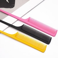 Peigne à queue de rat en plastique, outil de coiffure à pointe fine pour salon, coupe, démêlage, maquillage, 20 cm ou plus