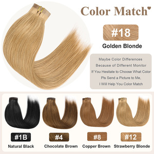 Extensiones de Cabello Humano 100% Real con Clip, Sin Costuras, al por Mayor # Extensiones de Cabello Lacio Rubio Ceniza Dorado de 18 Pulgadas con Clip Invisible - Product Image 6