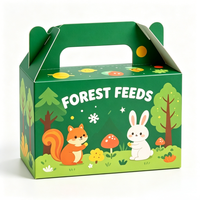 Boîtes à repas en papier personnalisées avec logo pour enfants, boîtes à lunch portables pour l'école, emballages de friandises à motifs de dessins animés, vente en gros directe usine