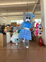 Costume de mascotte sur le thème de la Saint-Valentin, costume de mascotte de couple ours en peluche pour adultes