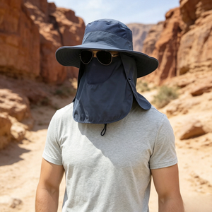Chapeau <span class=keywords><strong>de</strong></span> soleil rayé polyvalent pour <span class=keywords><strong>homme</strong></span> – Idéal pour l'été, la randonnée, la pêche – Imperméable, séchage rapide, respirant, coupe-vent – Vente transfrontalière - Product Image 3