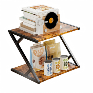 Organizador <span class=keywords><strong>de</strong></span> Escritorio Simple <span class=keywords><strong>de</strong></span> <span class=keywords><strong>Madera</strong></span> y Metal, Estante <span class=keywords><strong>de</strong></span> Almacenamiento para Tazas, Juegos <span class=keywords><strong>de</strong></span> Té, Documentos y Libros, Estante Pequeño para el Hogar y la Oficina - Product Image 2
