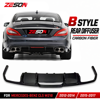 Diffuseur de pare-chocs arrière en fibre de carbone véritable style B pour Mercedes-Benz CLS-Class W218 Sport CLS63 AMG 2011-2018