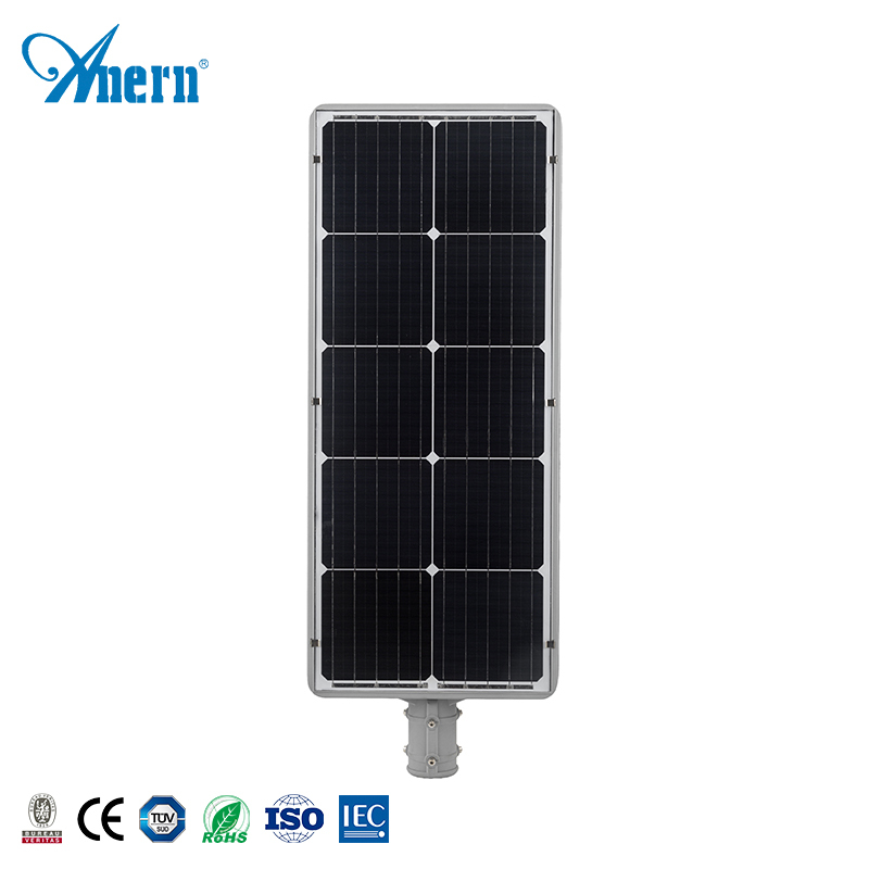 Sensor de movimiento al aire libre de Ip65 impermeable todo en uno integrada 100W Led Luz de calle Solar