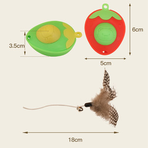 Red <strong>Strawberry</strong> <strong>Catnip</strong> Ball for Cats Wall Teaser Feather Cat Toys Manufacture Interactive <strong>Catnip</strong> Toy - Product Image 5