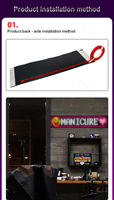 Écran d'affichage LED flexible 5V, 2 pièces, 16*96 LED, avec animation de texte défilant, panneau matriciel LED contrôlé par application pour camion