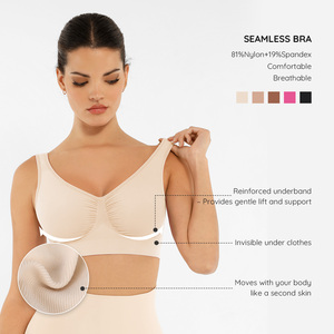 Reggiseno T-shirt Plus Size Hexin all'ingrosso da donna, confortevole, senza ferretto, senza cuciture, traspirante, non imbottito, per signore - Product Image 3