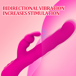 Vibrador de conejo recargable de alto rendimiento con función de empuje Estimulador de clítoris de punto G para adultos - Product Image 6
