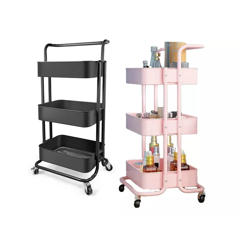 Beauty Tools Collecting Salon Trolley Hairdressing SPA Cart Organizer Multi-function Manicure Cart Storage Holders