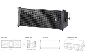 Wholesale Dual 18" Line <strong>Array</strong> Speaker System with Powered Neodymium Magnet Subwoofer 600W DJ Event Sound System - Product Image 5