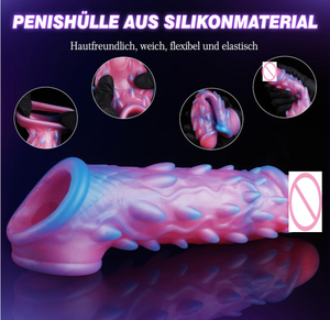 Phantom-Drachenhaut-Farbiger Speziell Geformter Wiederverwendbarer Realistischer <span class=keywords><strong>Penis</strong></span>-<span class=keywords><strong>Sleeve</strong></span> aus Weichem Wasserdichtem Flüssigem Silikon-Gummi, Verstärkt - Product Image 4