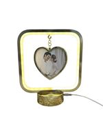 Lampe de bureau LED carrée avec cadre photo imprimé UV, décoration cadeau, veilleuse d'ambiance intérieure, affichage de souvenirs pour la maison