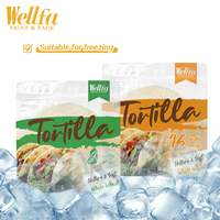 Croûte de burrito imprimée personnalisée, logo transparent, sac d'emballage en plastique avec fermeture éclair, facile à déchirer