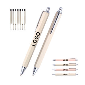 Bolígrafo Hexagonal Dorado de Lujo de Alta Calidad con Logotipo Personalizado, Ideal para Oficina - Product Image 2