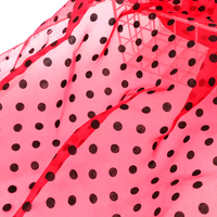 Tissu en organza à pois floqués noir en gros, léger et transparent, pour robes élégantes pour femmes, robes en tulle, ourlets de jupes