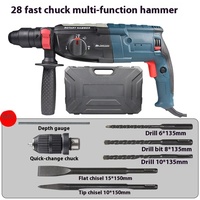 Perceuse électrique 24-28 mm 220 V avec mandrin SDS PLUS, 2 modes de perçage, mode visseuse à percussion pour la construction et le bricolage à domicile
