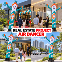 Ballon publicitaire gonflable Air Dancer pour projets immobiliers en gros, idéal pour attirer l'attention à l'entrée, guider les visiteurs et diffuser des messages publicitaires.
