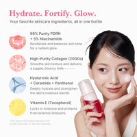 Sérum Bulle de Collagène Rose à l'Acide Hyaluronique, Céramide et PDRN, Léger et à Absorption Rapide, Marque Privée, Vente Chaude