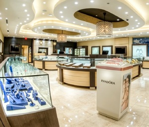 Vitrine à bijoux en bois LED <span class=keywords><strong>de</strong></span> luxe sur mesure, comptoir incurvé durable <span class=keywords><strong>de</strong></span> haute qualité pour les boutiques <span class=keywords><strong>de</strong></span> bijoux <span class=keywords><strong>de</strong></span> mode <span class=keywords><strong>de</strong></span> style <span class=keywords><strong>Pandora</strong></span> - Product Image 3