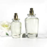 Nouvelle conception de flacon pulvérisateur, atomiseur, flacon de parfum, flacon d'huile essentielle, flacon transparent de 50 ml, flacon de parfum vide