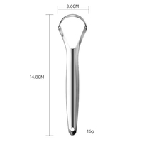 Grattoir à langue en acier inoxydable, kit de nettoyage de la langue pour soins bucco-dentaires personnels