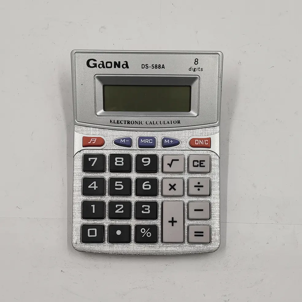 Дешевый студенческий Настольный калькулятор 12-значный двойной мощности (солнечная батарея)