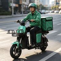 Vélo électrique commercial 800W pour livraison en gros volume, freins à disque avant et arrière, performance stable pour une utilisation prolongée
