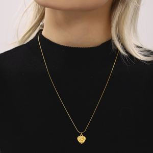 Collar de Corazón de Acero Inoxidable, Joyería de Moda, Agente de Shopify, Dropshipping, Collar con Colgante de Amor y Amistad para Chicas - Product Image 5