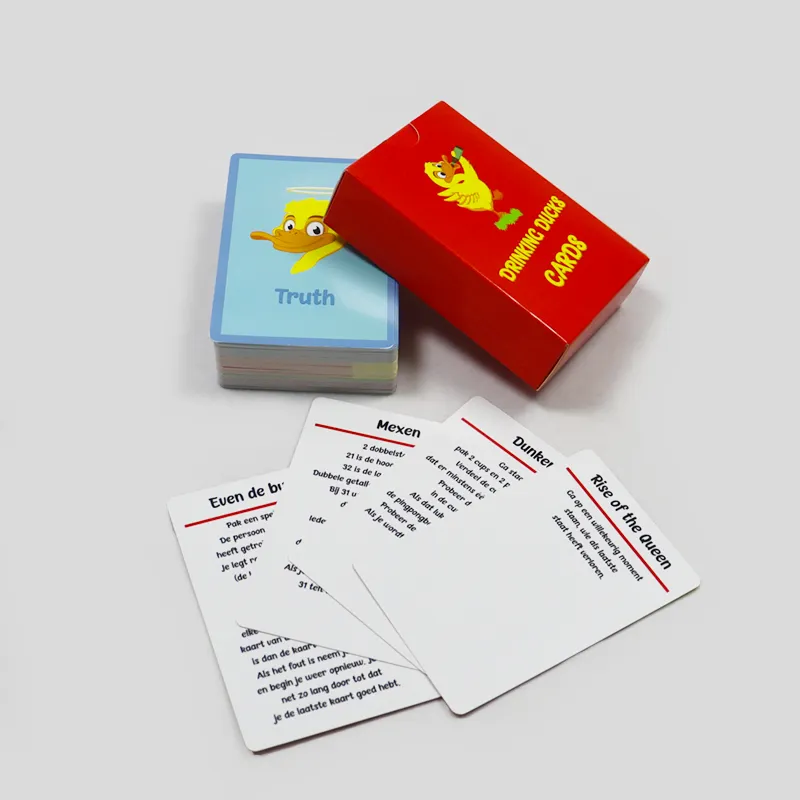 大人の印刷のための飲用カードゲームボードゲームカード製造アラビア語のカスタマイズされたゲームカード印刷