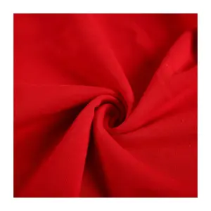 Red Stock Lot 380gsm French Terry Loop Garment Cotton Textile Fabric for Sportswear