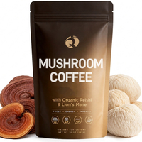 Qinshantang Poudre de café aux champignons à double extraction biologique Lion's Mane Reishi Cordyceps 10 en 1 instantané OEM