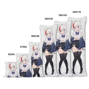 50*150/50*160CM yaşam boyutu özel süblimasyon Anime yastık kılıfı sarılma vücut yastığı kapak Anime Anime Dakimakura
