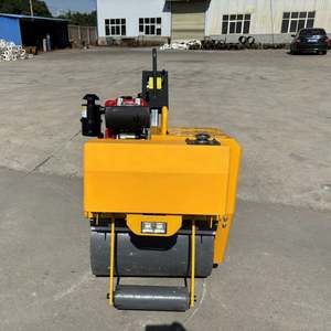 Rodillo de carretera vibratorio de tambor de acero individual con tracción en la rueda del motor diésel para pavimento asfáltico - Product Image 5