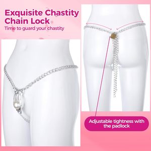 Dispositivos de <span class=keywords><strong>castidad</strong></span> femenina con bloqueo de metal, cinturones de orgasmo forzados ajustables para mujer, dispositivo de correa de <span class=keywords><strong>castidad</strong></span> para <span class=keywords><strong>mujeres</strong></span> antidescarrilamiento - Product Image 2