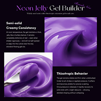 JTING 2026 Nouveau Gel Constructeur Néon Effet Gelée Sans HEMA/TPO Gel Dur Thixotropique Non-Coulant 6 Couleurs Gel de Construction d'Ongles