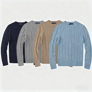 Tyzx Dài Tay Áo Ralph Kéo Cho Nam Giới Cotton Pha Trộn Cuộn Cổ Áo Rl Dệt Kim Với Khâu Xoắn Thêu Logo Lauren Áo Len - Product Image 1