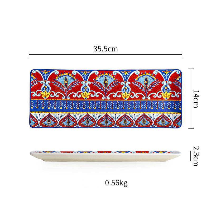 จานสี่เหลี่ยมเล็ก14นิ้ว