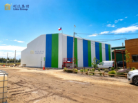 Bâtiment à structure métallique, charpente métallique pour supermarché, entrepôt durable à structure en acier